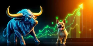Best Cryptos to Buy Now: FLOKI and Shiba Inu Show Strength While BullZilla Presale Redefines Meme Coin Investing.png AI generated image using Flux AI