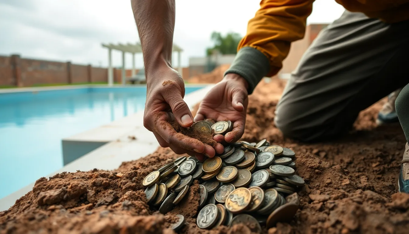 Huge Coin Stash Discovered by Construction Crew Under Pool Site