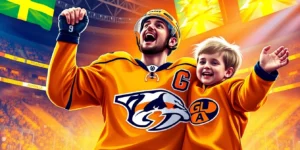 Forsberg deserves time in spotlight for Global Series Sweden, wife of Predators star says.png AI generated image using Flux AI